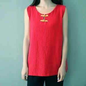 BROADCLOTH COTTON TOP SLEEVELESS